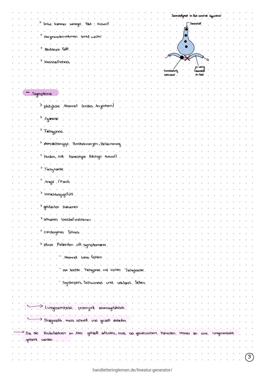 # LUNGENEMBOLIE

PFH16.

- Definition

$
\longrightarrow
$
Synonym Lungenarterienembolie, Pulmonalarterienembolie

- den Verschluss einer od