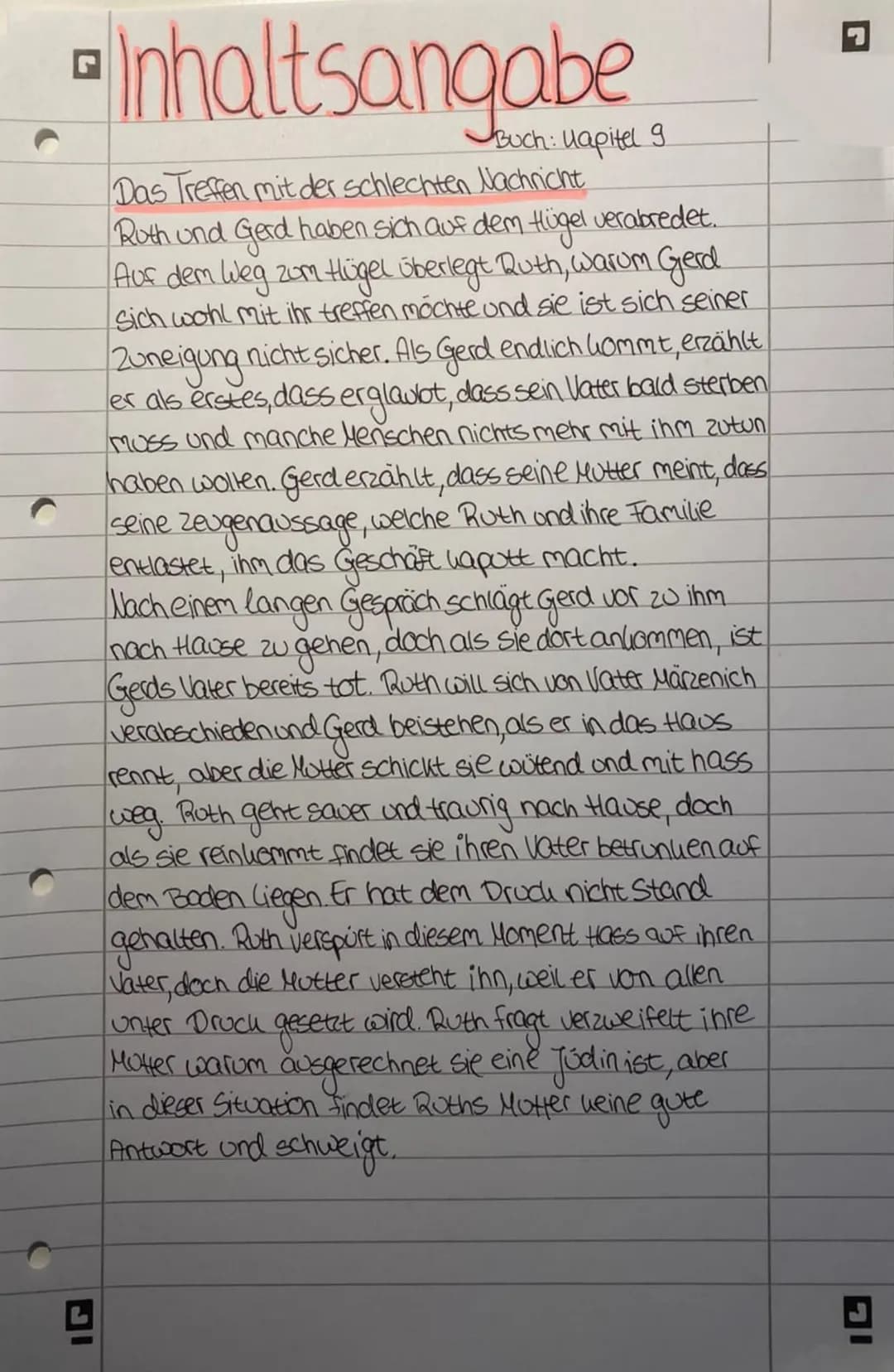 Inhaltsangabe
Das Treffen mit der schlechten Nachricht
Ruth und Gerd haben sich auf dem Hügel verabredet.
Auf dem Weg zum Högel überlegt Rut