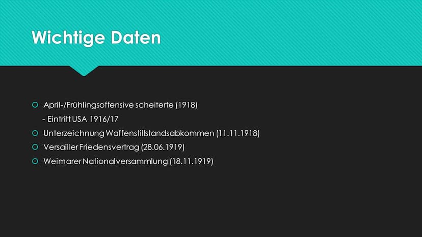 DUNK
Die Dolchstoßlegende
100000
Deutsche,
denkt daran! Inhaltsverzeichnis
O Wichtige Daten
O Wichtige Personen
O Karikaturanalyse
O Ursache