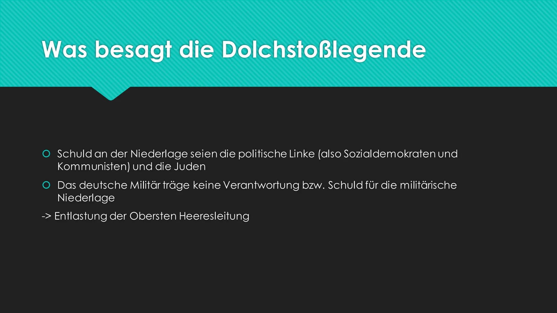 DUNK
Die Dolchstoßlegende
100000
Deutsche,
denkt daran! Inhaltsverzeichnis
O Wichtige Daten
O Wichtige Personen
O Karikaturanalyse
O Ursache
