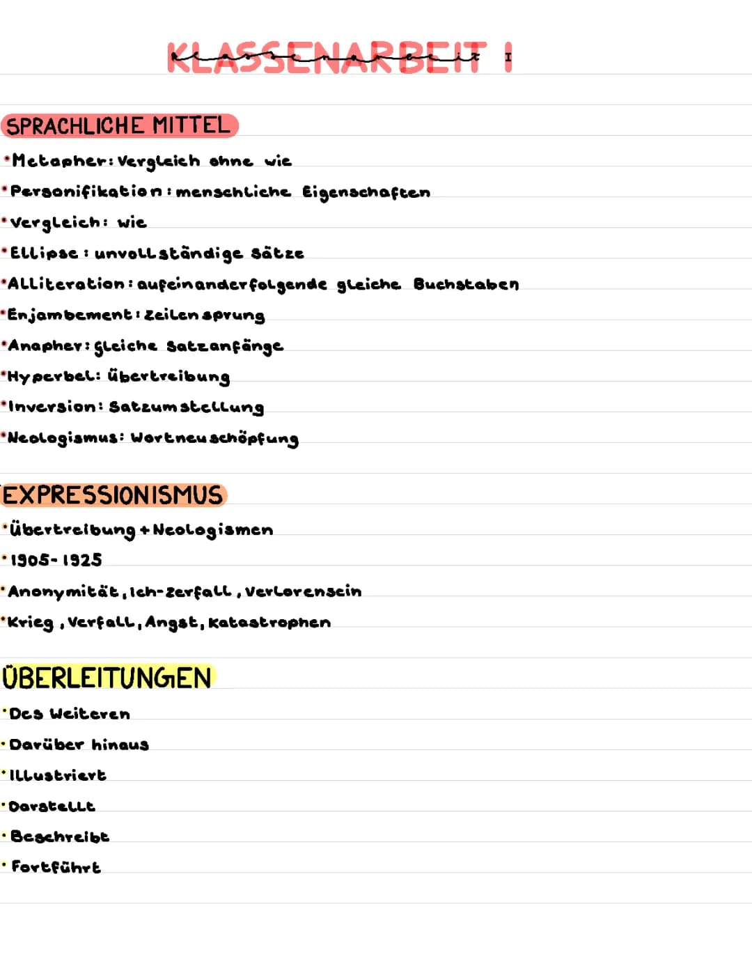 Gedichtsanalyse & Expressionismus 