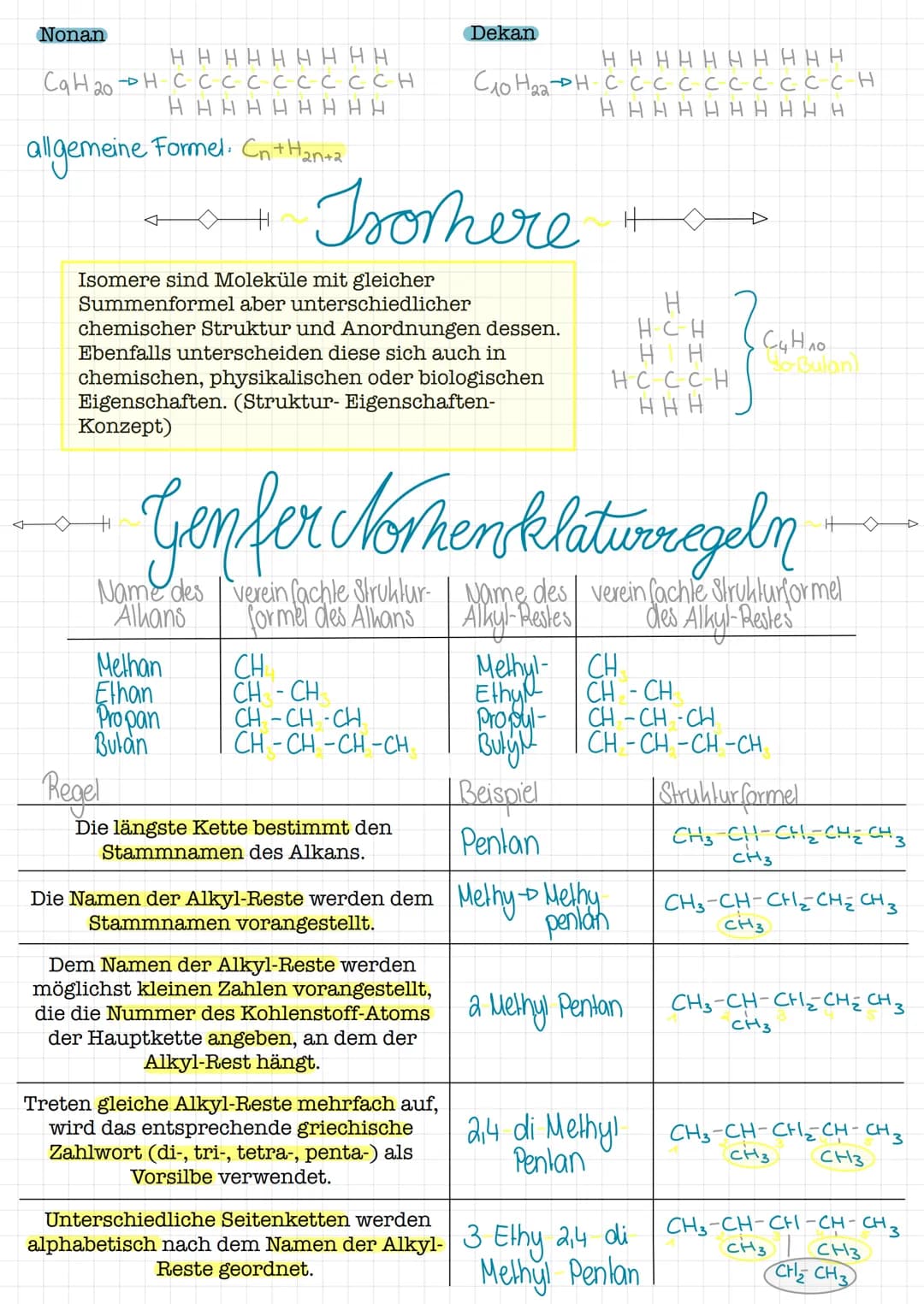 <h2 id="diehomologereihederalkanebis20">Die Homologe Reihe der Alkane bis 20</h2>
<p>Die homologe Reihe der Alkane ist eine Gruppe von organ