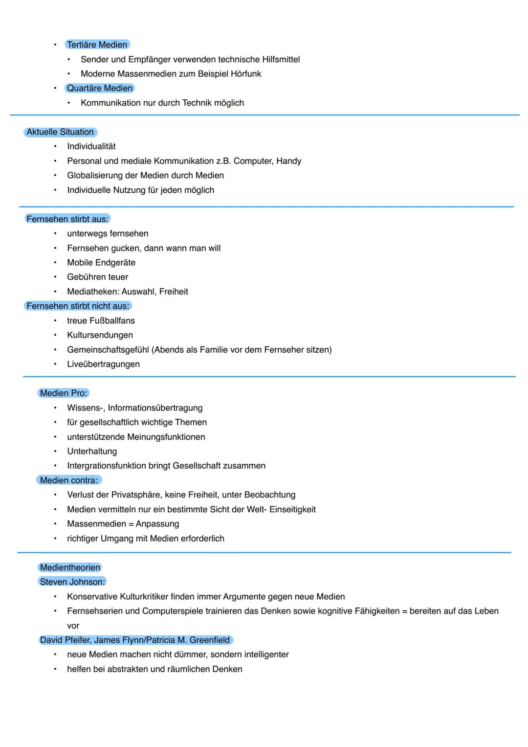 Medientheorien beziehen sich auf das Studium der Auswirkungen von Medien auf die Gesellschaft, insbesondere auf die
Art und Weise, wie Medie