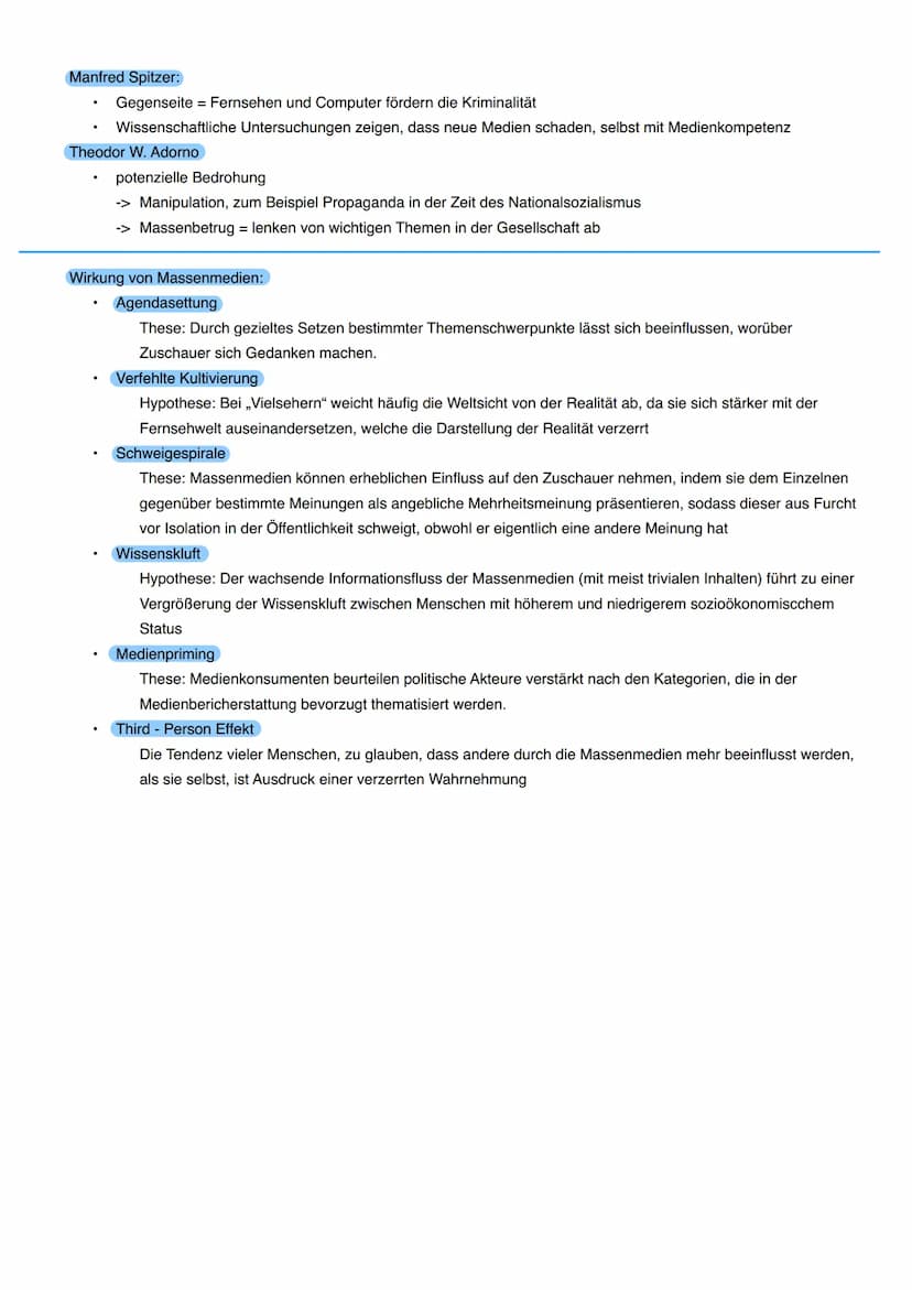 Medientheorien beziehen sich auf das Studium der Auswirkungen von Medien auf die Gesellschaft, insbesondere auf die
Art und Weise, wie Medie