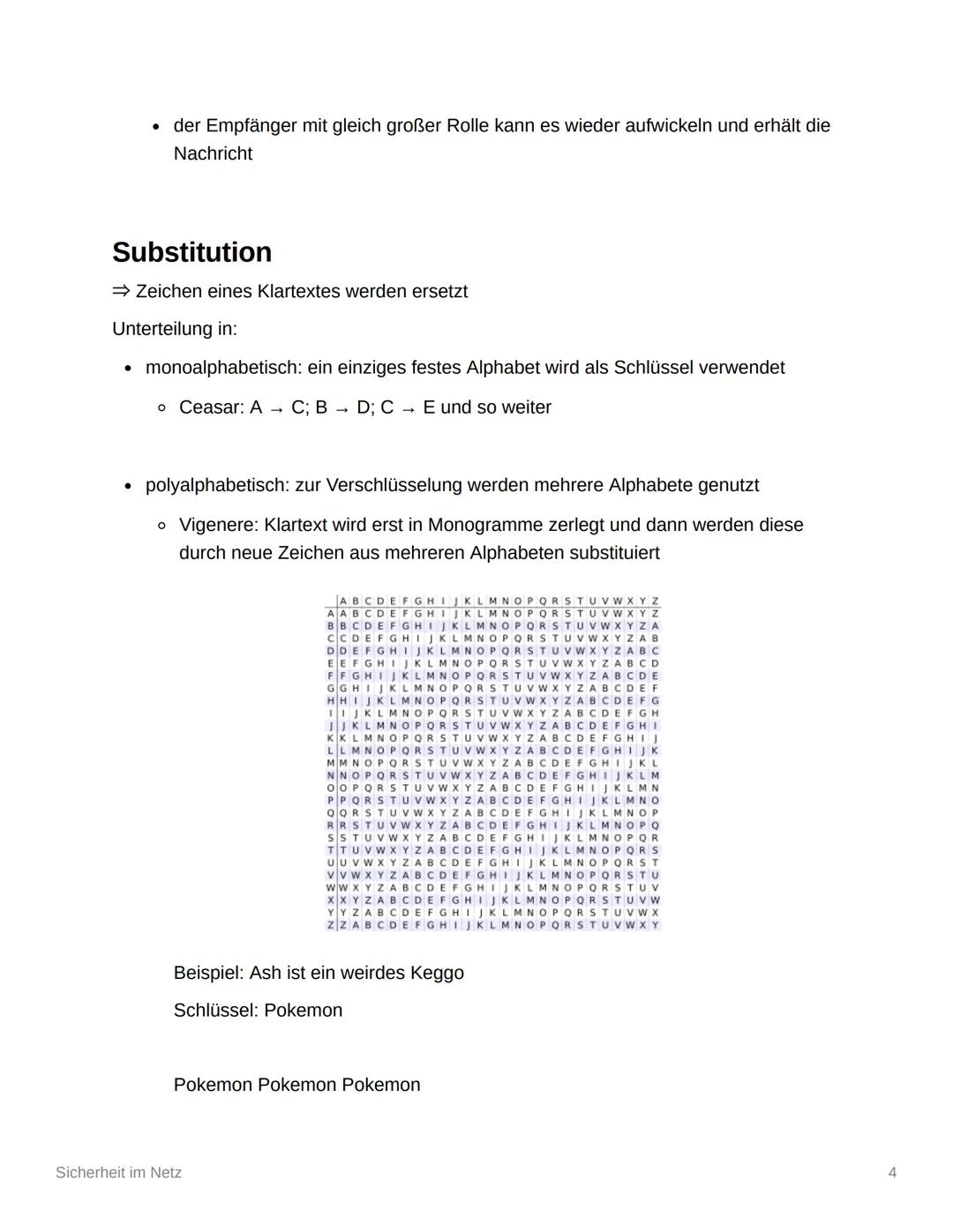 # Sicherheit im Netz

*   Kryptologie (Ziele und Begriffe)
*   Steganografie
*   klassische Verfahren
    *   Transposition - Skytale
    * 