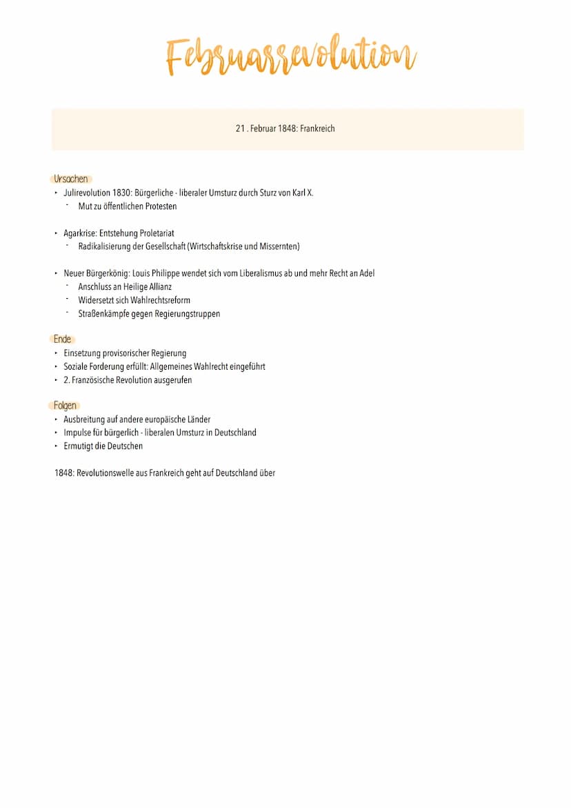 Deutsche Revolution 1848 / 49
Bezeichnet die revolutionäre Bestrebungen aderliberalen, bürgerlichen-nationalen Unabhängigkeitsbewegungen zwi