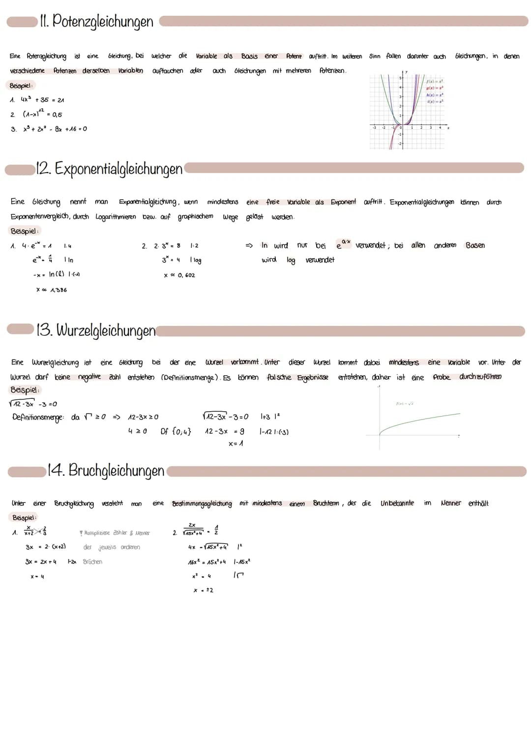 Grundlangen
1. Zahlenmengen
2. Intervalle
3. Bruchrechnen
4. Binomische Formeln
5. Fakultät
6. Potenzgesetzte
7. Wurzeln
8. Logarithmen
9. L