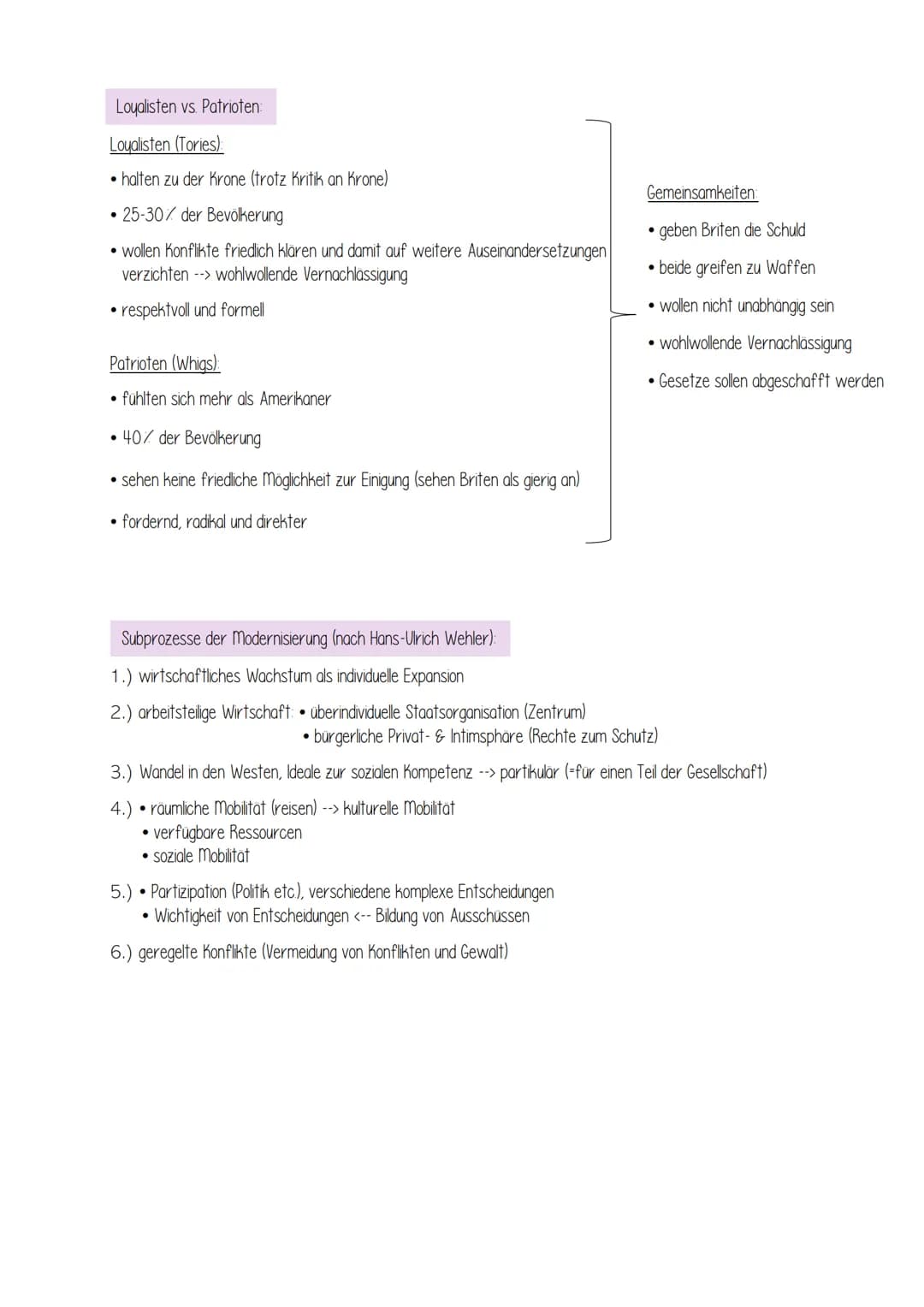 Q1: Amerikanische Revolution
Definition Revolution (nach Peter Wende):
historischer Wandel (= "illegal")
auf radikale Veränderung der besteh