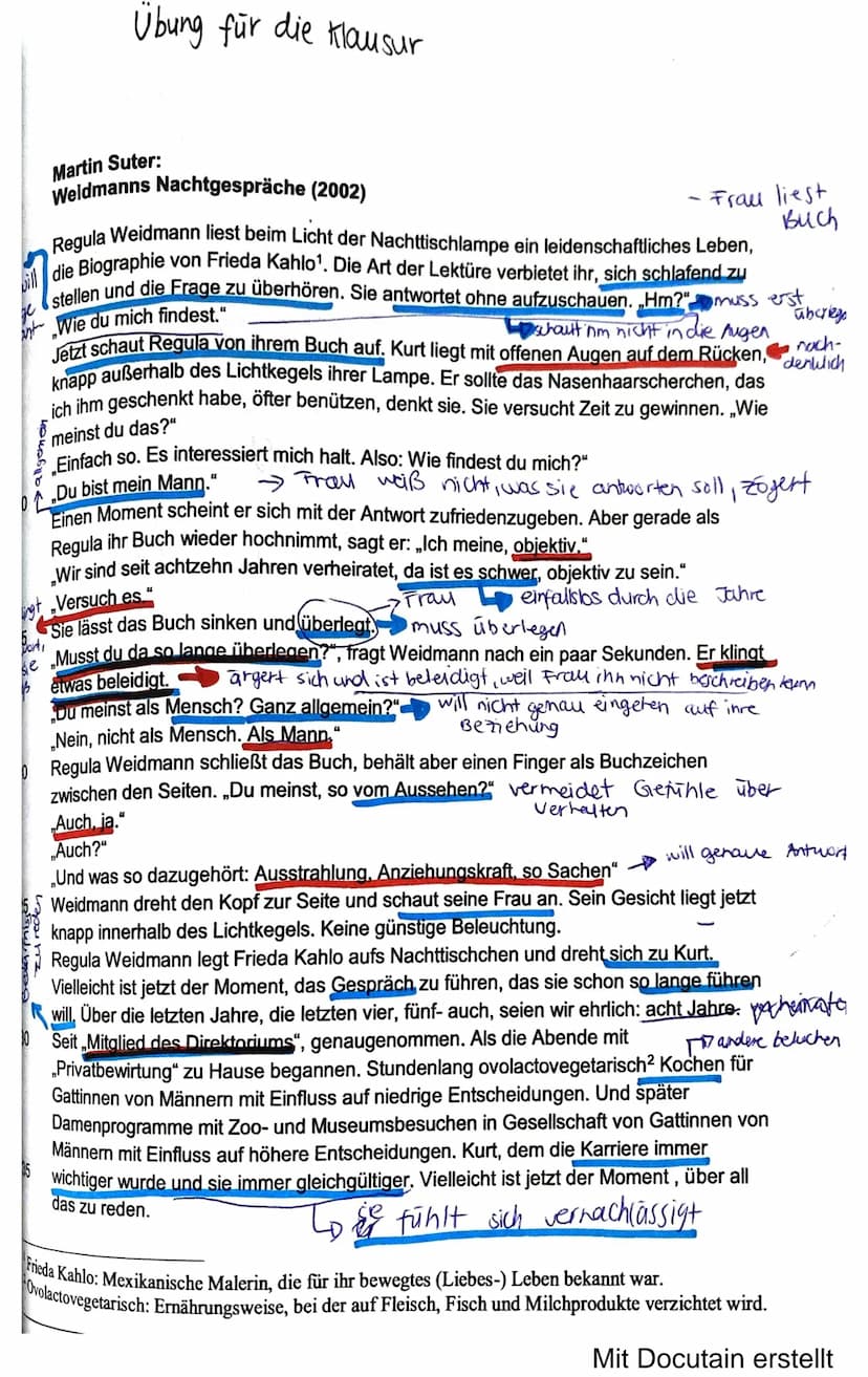 3p.
Die Kurzgeschichte Weidmanns Nachtgespräche", welche
2002 von Martin Suter veröffentlicht wurde, thema-
tisiert ein Gespräch eines Ehepa
