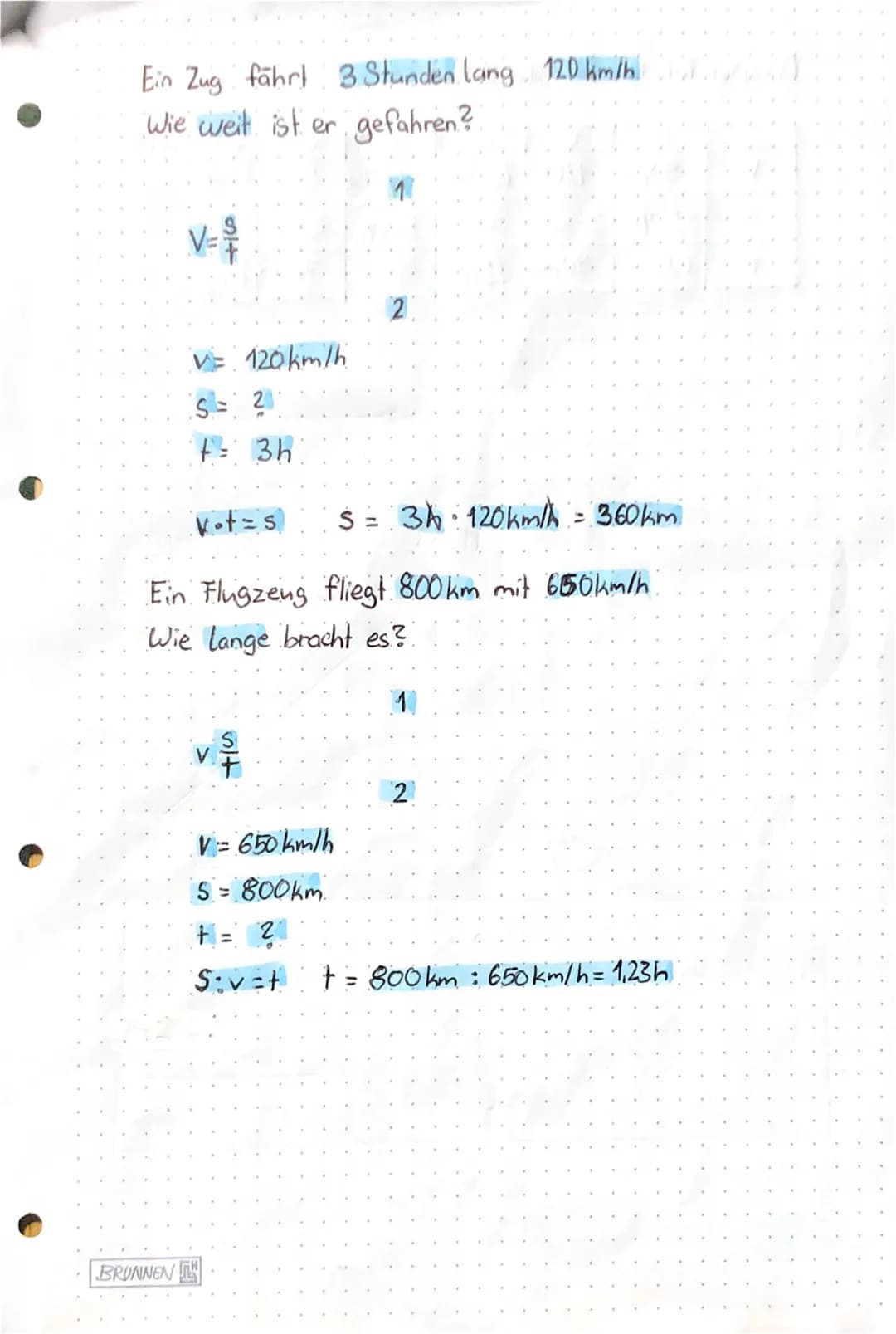 PHYSIK
Lernzettel
Bewegungen
//
V=
V =
S = Strecke
t = Time (Zeit)
O
Geschwindigkeit
Wenn man km/h in m/s (Meter pro
will rechnet man km/h :