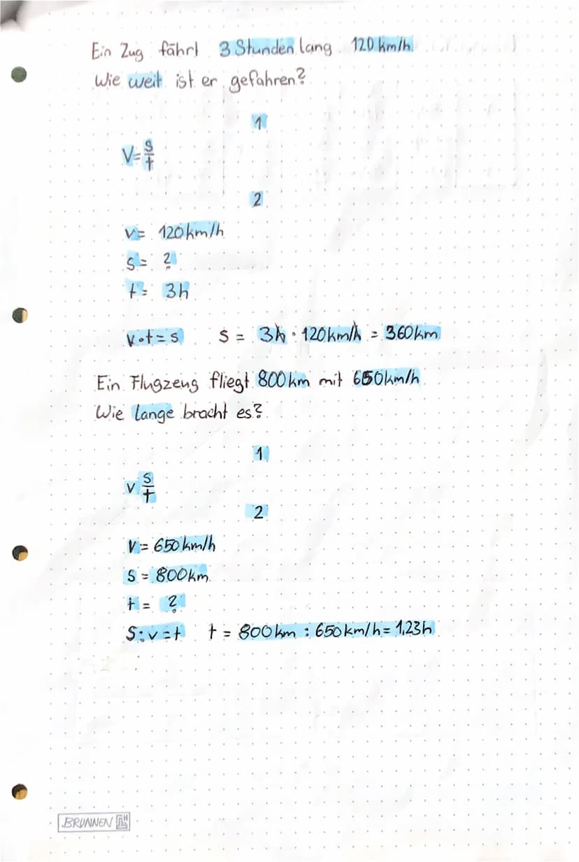 PHYSIK
Lernzettel
Bewegungen
//
V=
V =
S = Strecke
t = Time (Zeit)
O
Geschwindigkeit
Wenn man km/h in m/s (Meter pro
will rechnet man km/h :