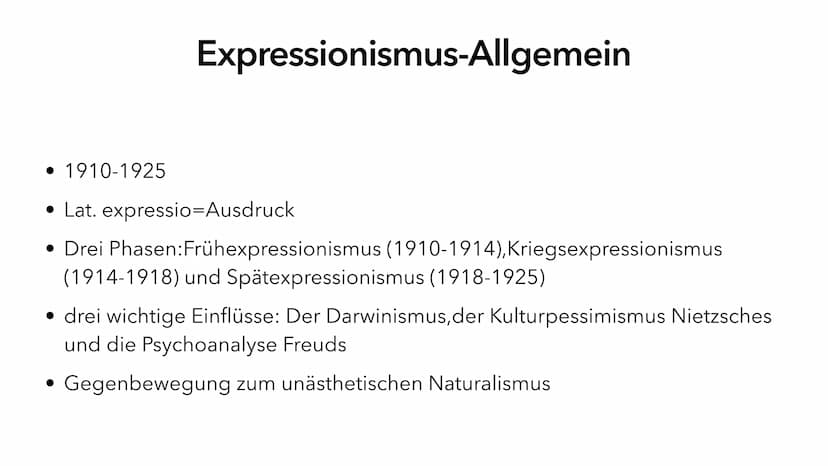 Der Expressionismus Gliederung
Expressionismus-Allgemein
• Historischer Hintergrund
• Merkmale
• Wichtige Motive
• Bedeutsame Künstler und i