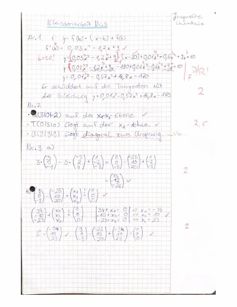 Klasse 11
Name:
• Jacqueline Chantale
XEin Schlittschuhläufer möchte den Weg durchfahren, der durch
f(x)=0,01³-0,6² +9r+10
gegeben ist. Im P
