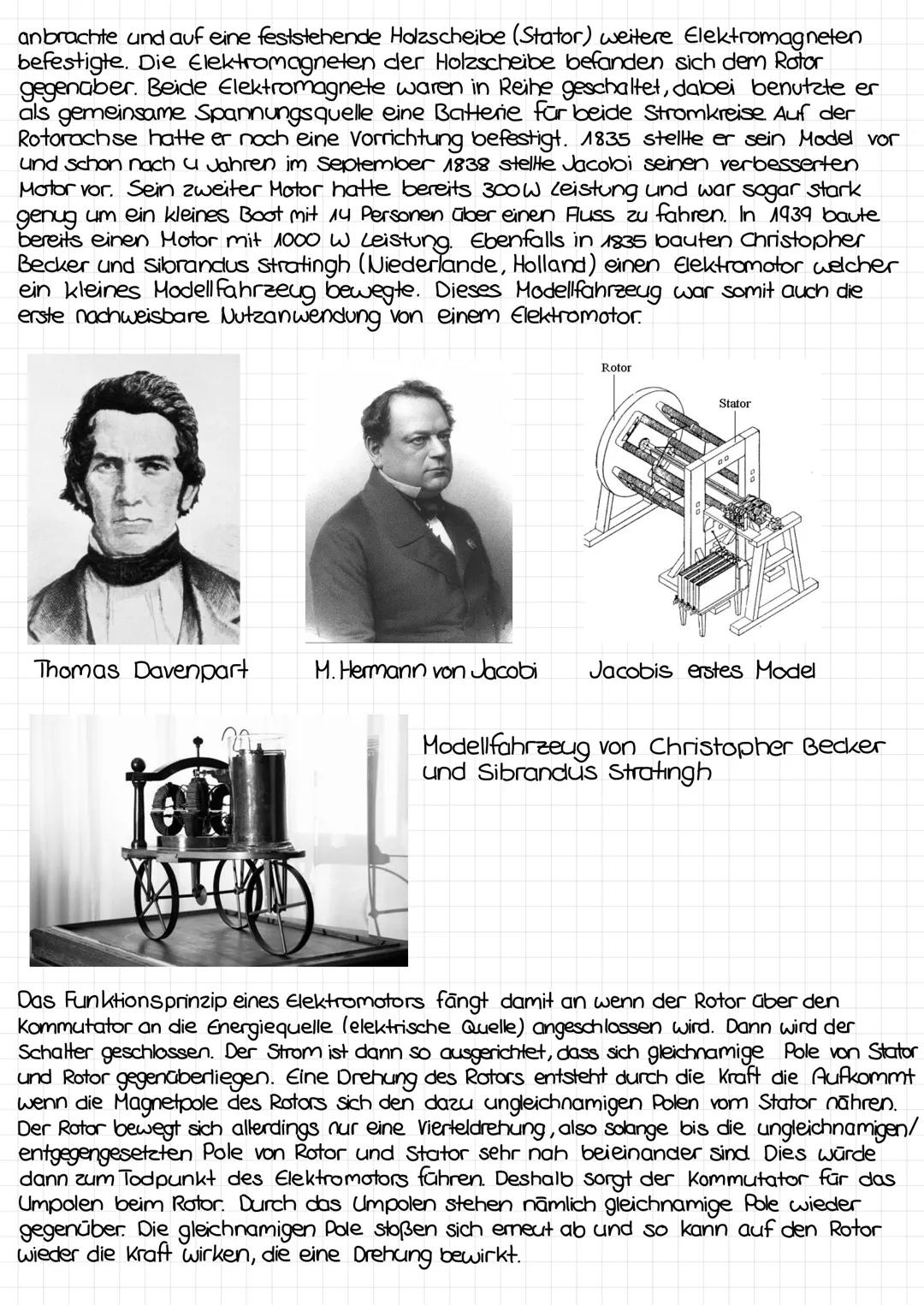 # Der Elektromotor

Der Elektromotor gehört zu den Drehstrommotoren und ist eine Maschine die elektrische
Energie in mechanische Energie umw