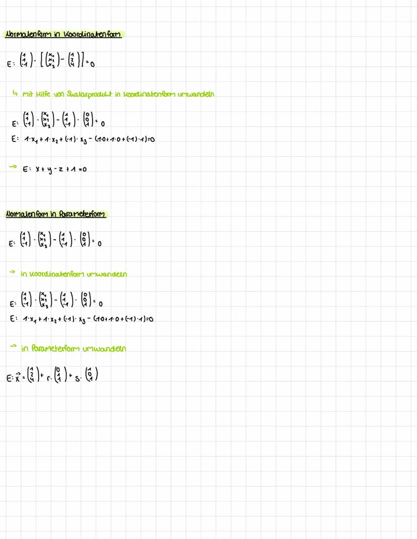 ebenengleichungen
Parameterform
EX²=+ · + s.2
Stützveltor
Spannventoren
Bspl: A (21113), B(-11-410); C(51-610)
L
EXO+ AB+S. AC
- () ()
AC = 