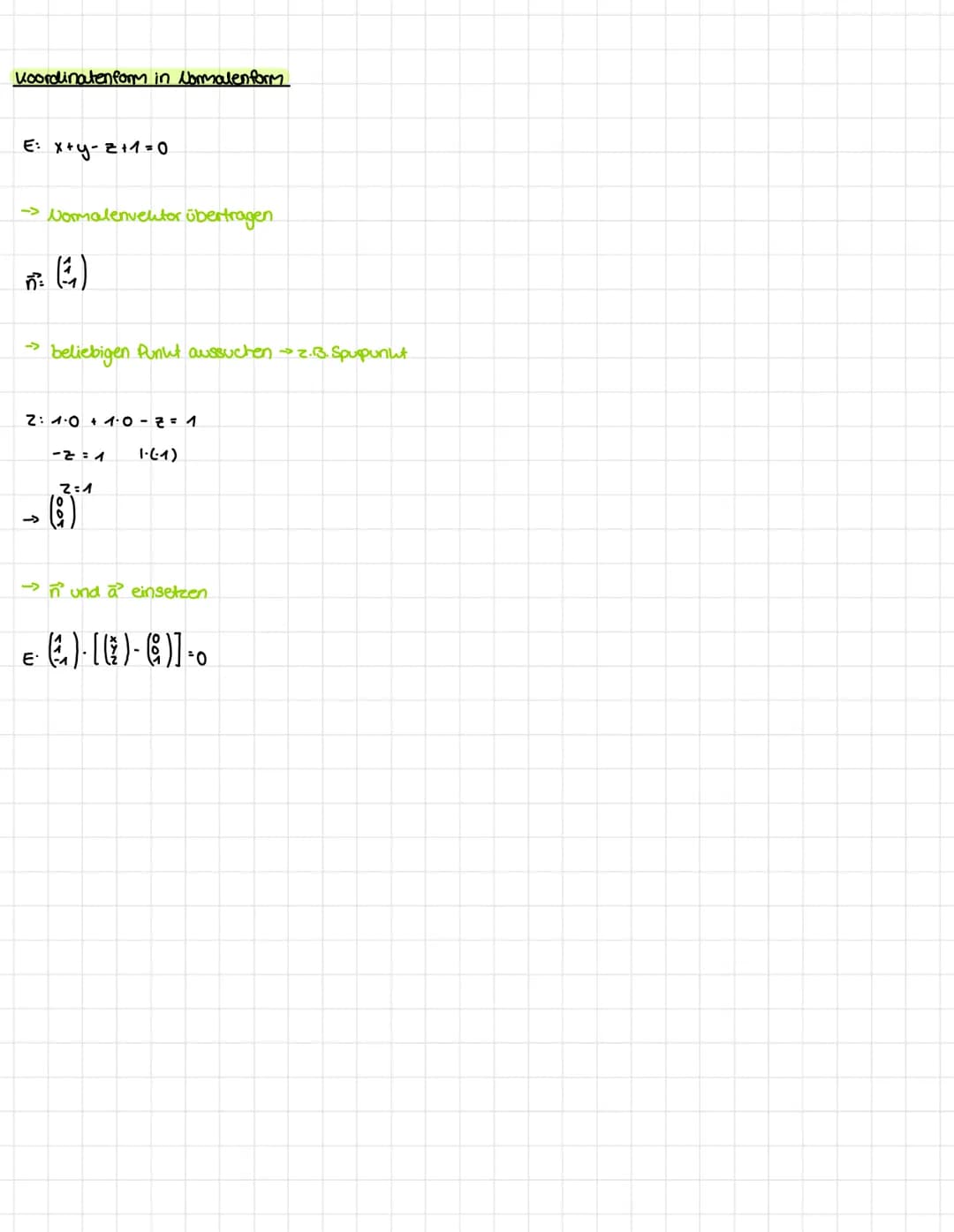 ebenengleichungen
Parameterform
EX²=+ · + s.2
Stützveltor
Spannventoren
Bspl: A (21113), B(-11-410); C(51-610)
L
EXO+ AB+S. AC
- () ()
AC = 