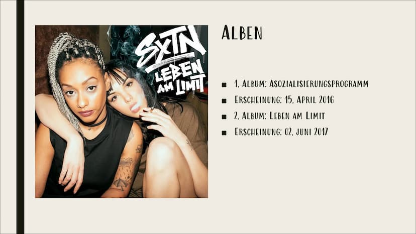 江
SXTN VAN
DID
ZW
GLIEDERUNG
1.
WER/WAS IST SXTN?
2.
WER IST NURA?
3.
WER IST JUJU?
4. GRÜNDUNG DES DUOS
5. ALBEN
6.
7. TRENNUNG
8. LIED UND