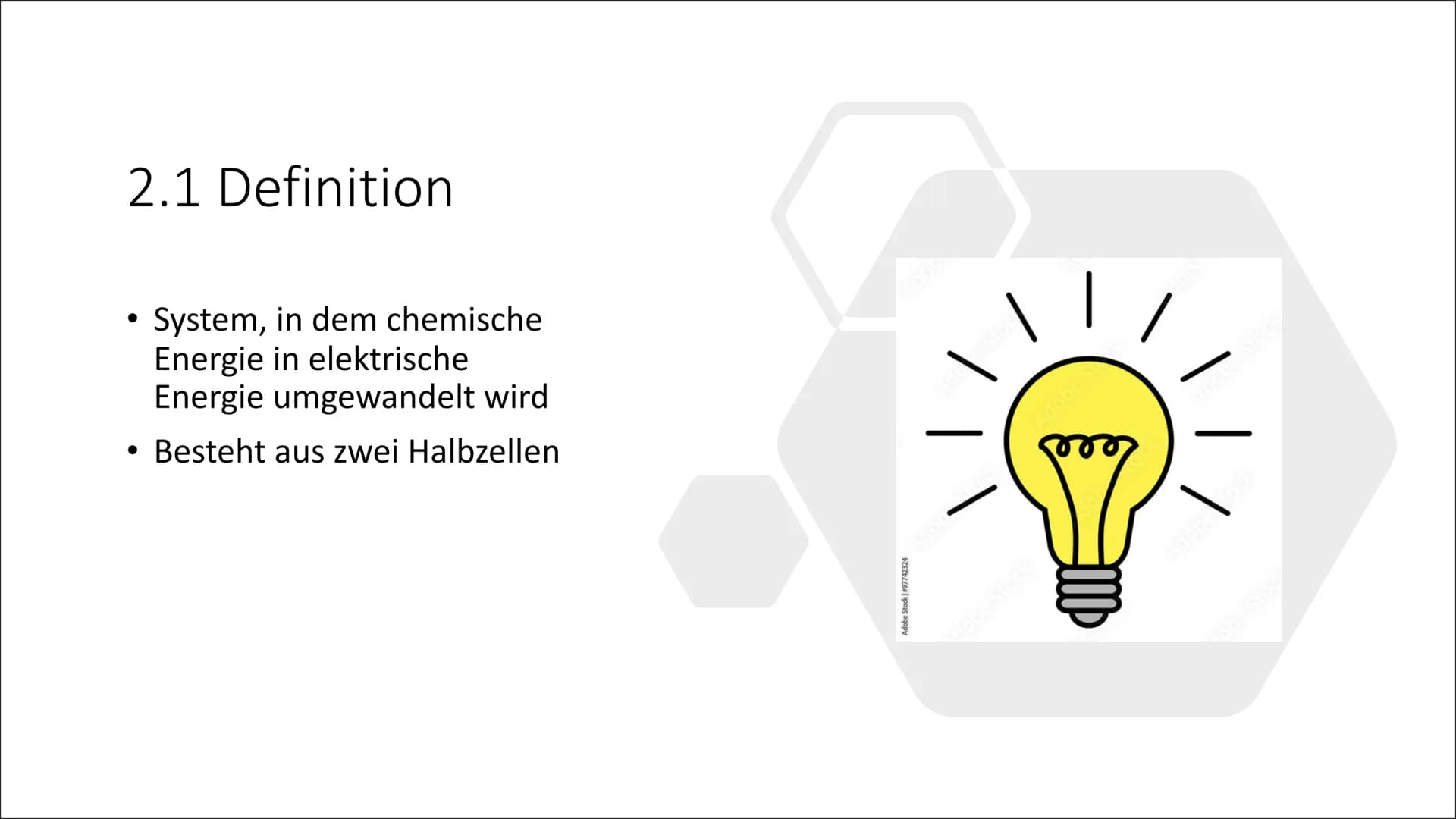 Galvanische Zelle - Daniell
Element Gliederung
1. Geschichte
1.1 Froschschenkelexperiment
2.1. Volta'sche Säule
2. Galvanische Zelle
2.1 Def