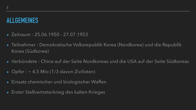 VON LIJANA MUSIC
DER KOREAKRISG
0006 2
GLIEDERUNG
► Allgemeines
► Vorgeschichte
► Verlauf
► Folgen
HH 3
ALLGEMEINES
► Zeitraum: 25.06.1950 -