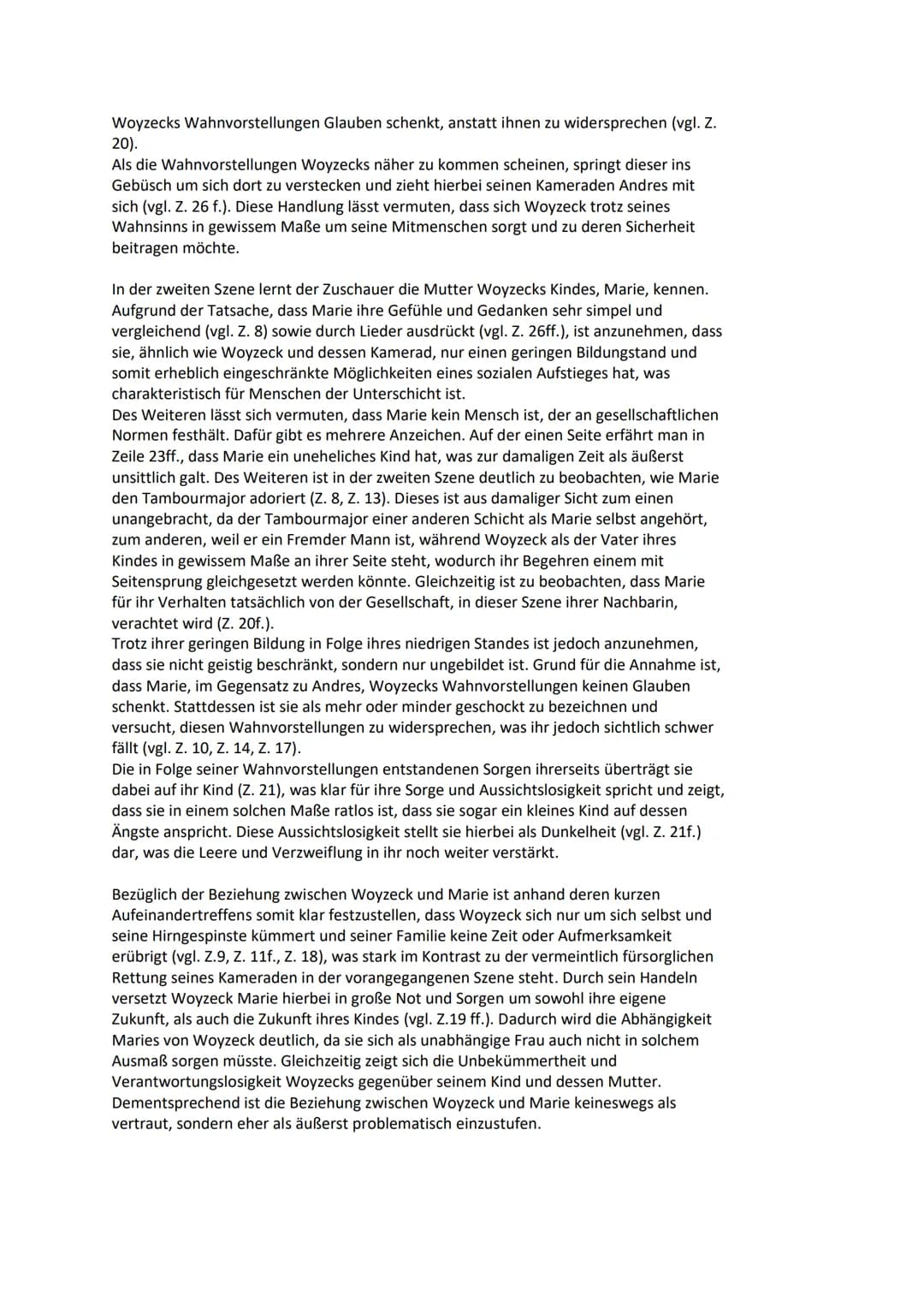 Dramenszenenanalyse ,,Woyzeck"- Szenen 1 und 2
19.12.2022
Das offene Drama ,,Woyzeck" wurde im Jahr 1837 von Georg Büchner als Fragment
hint