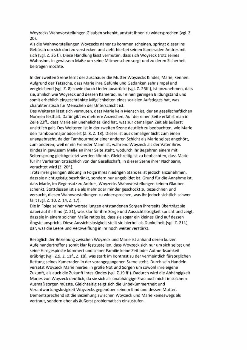 Dramenszenenanalyse ,,Woyzeck"- Szenen 1 und 2
19.12.2022
Das offene Drama ,,Woyzeck" wurde im Jahr 1837 von Georg Büchner als Fragment
hint