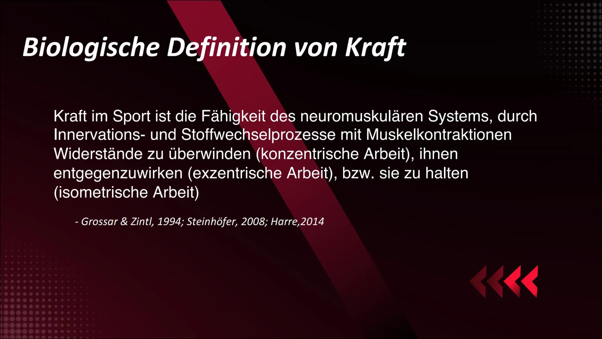 Was macht ein
gutes
Krafttraining
aus?
454 Inhaltsverzeichnis
01.
Grundbegriffe
Definition
Arbeitsweisen des Skelettmuskels
02.
Muskelfasert