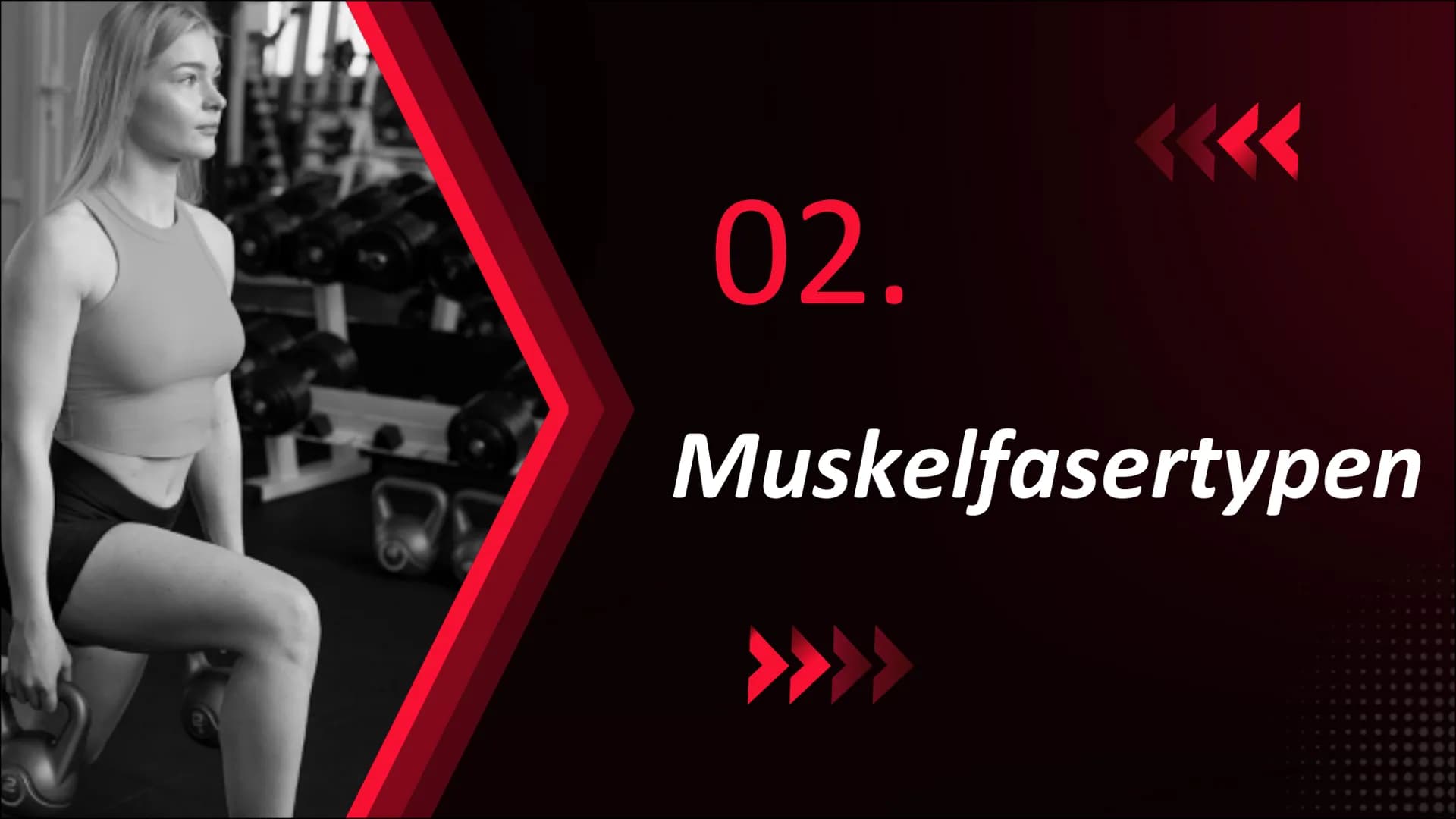 Was macht ein
gutes
Krafttraining
aus?
454 Inhaltsverzeichnis
01.
Grundbegriffe
Definition
Arbeitsweisen des Skelettmuskels
02.
Muskelfasert