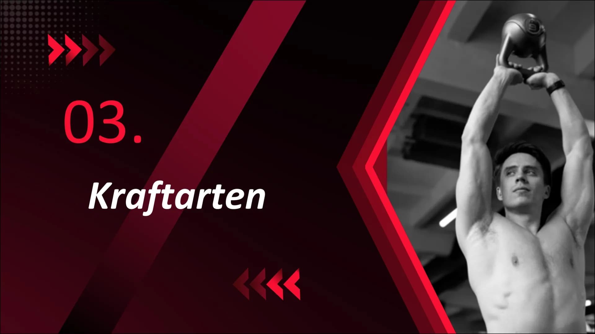 Was macht ein
gutes
Krafttraining
aus?
454 Inhaltsverzeichnis
01.
Grundbegriffe
Definition
Arbeitsweisen des Skelettmuskels
02.
Muskelfasert
