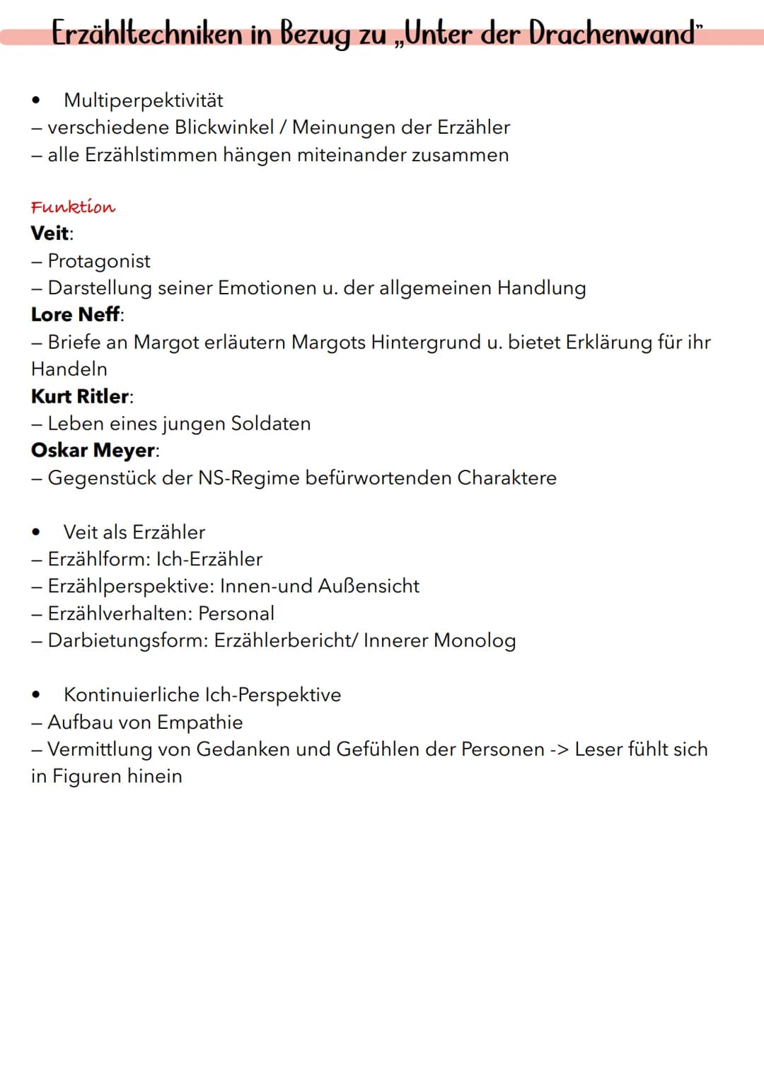 Kurze Zusammenfassung fur Klausuren
EINLEITUNG
- aus der Perspektive unterschiedlicher Figuren wird das Leben in der Endphase des Zweiten We