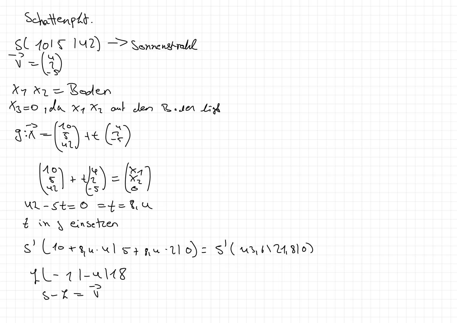  Koordinaten des vehjor $\vec{AB}$

$\vec{AB} = \begin{pmatrix} B_1 - A_1 \\ B_2 - A_2 \\ B_3 - A_3 \end{pmatrix}$

Betrag eines vektors (Lä