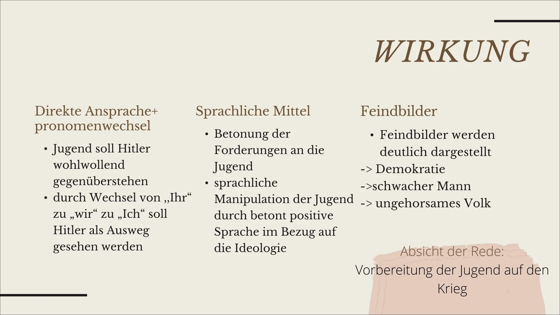 VORGELEGT VON LINA VODDE
Die
Manipulation
der Jugend
im
Dritten Reich
Analyse einer Rede Adolf Hitlers beim Dritten
Reichsparteitag der NSDA