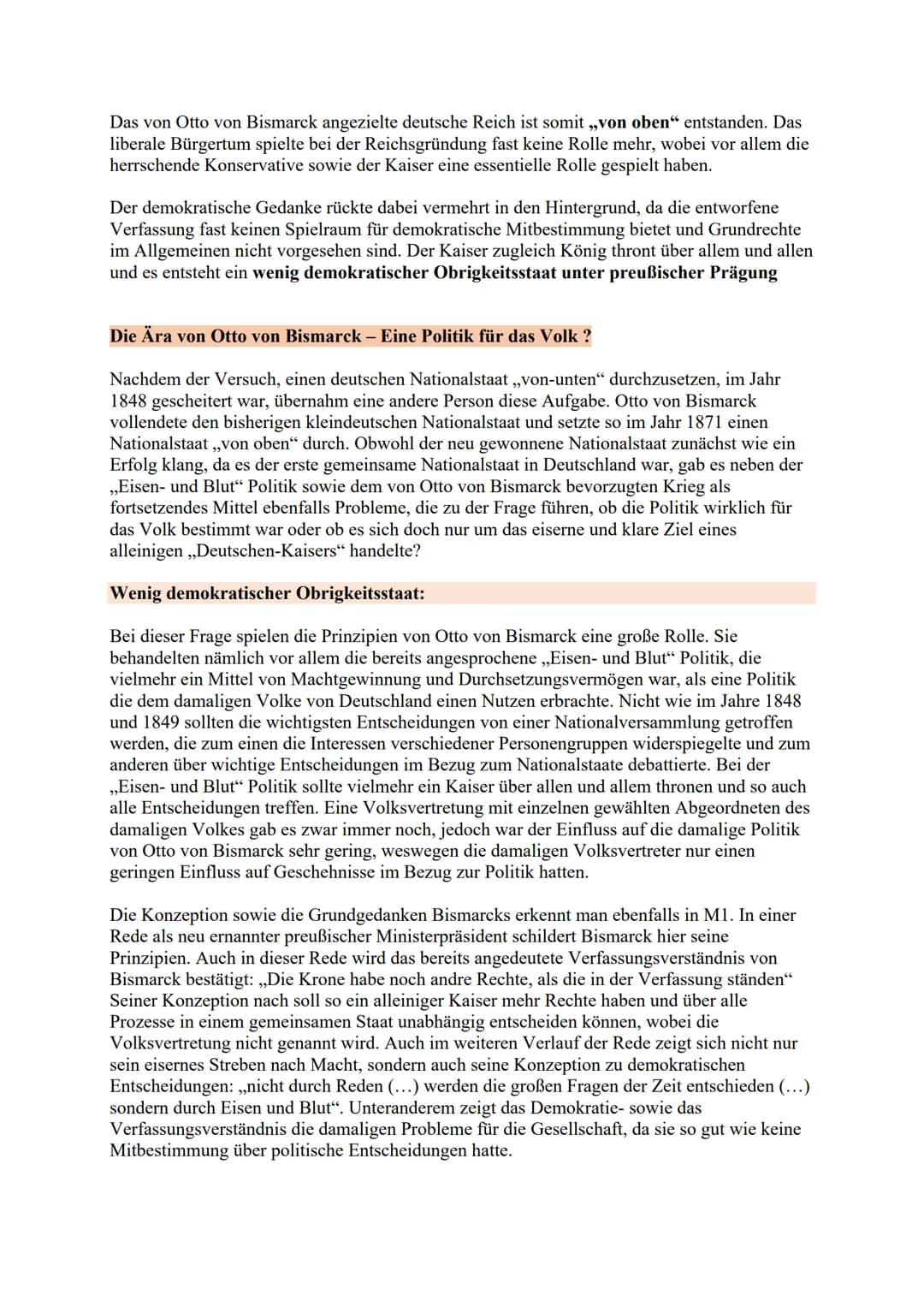 Der Weg zum deutschen Nationalstaat – Einigung „von oben“
1871 - Die Reichsgründung und Einigung „von oben“
Nachdem die Versuche eines vom d