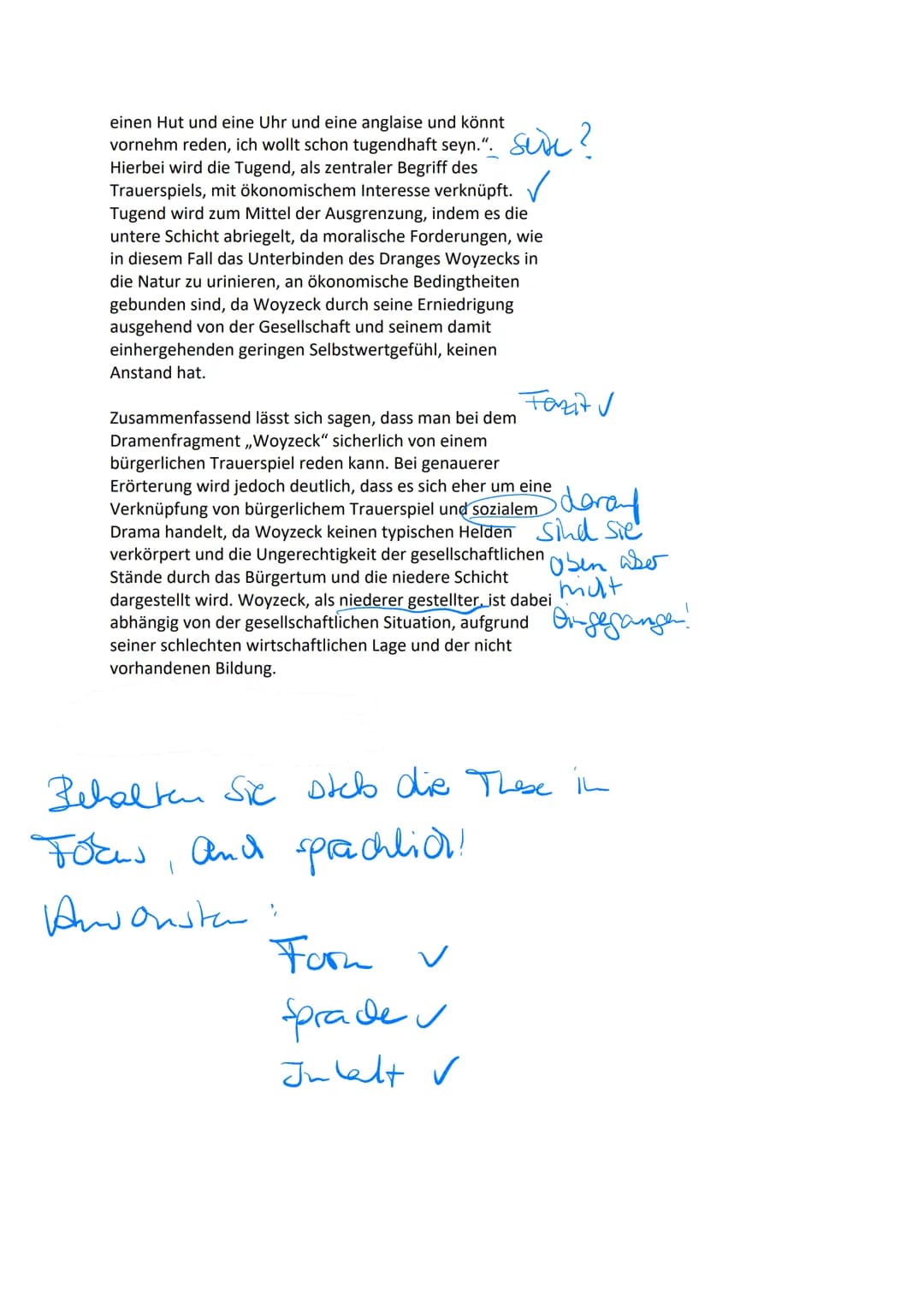 Übung zur Klausur „Erörterung literarischer Texte"
Außentext - Zitat
Im Vorwort zu Büchners ,,Nachgelassene Schriften" sprach sein Bruder Lu