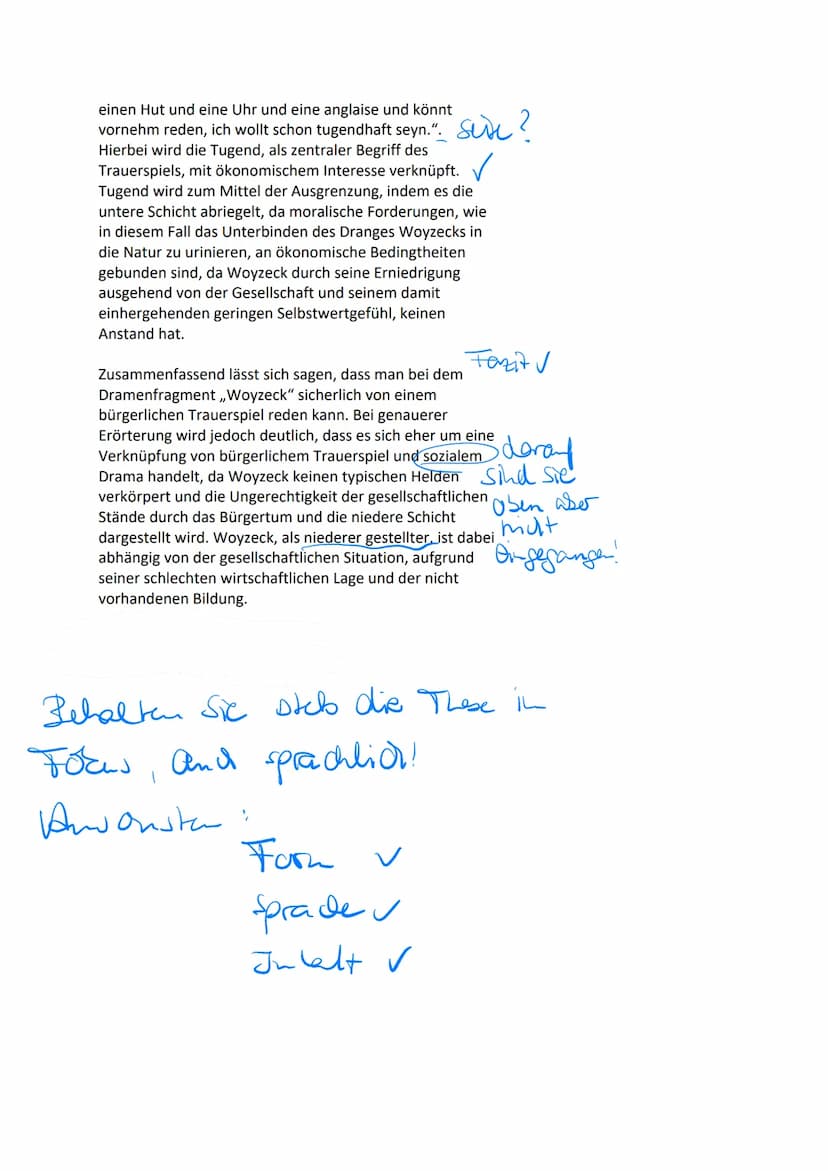 Übung zur Klausur „Erörterung literarischer Texte"
Außentext - Zitat
Im Vorwort zu Büchners ,,Nachgelassene Schriften" sprach sein Bruder Lu