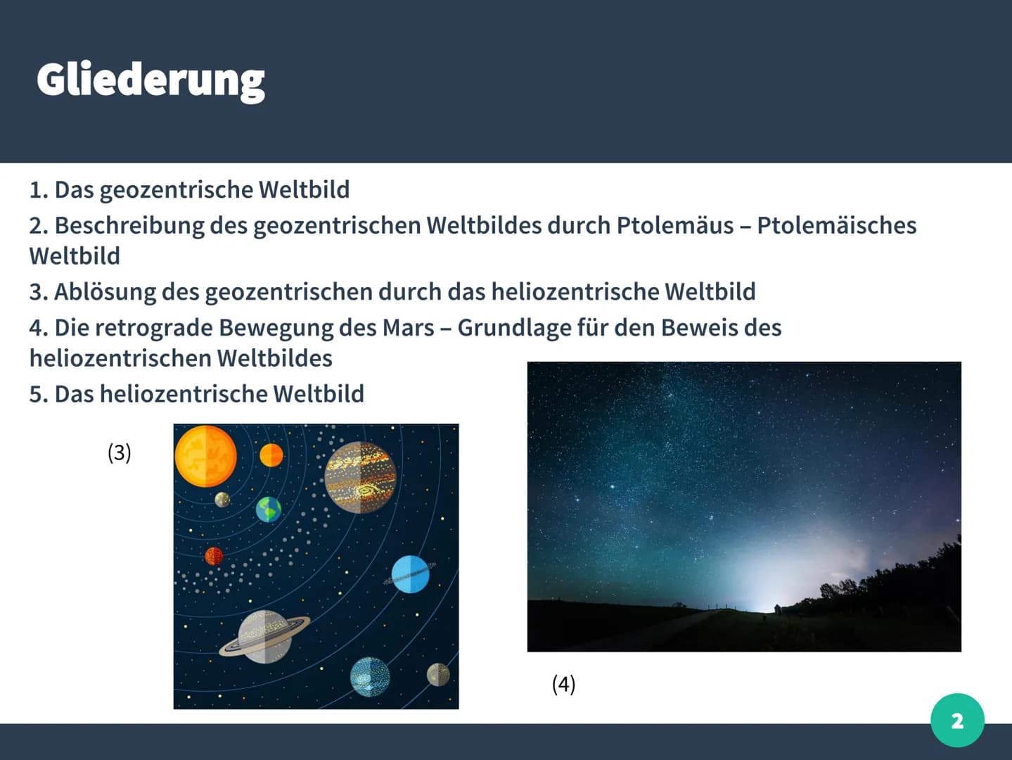 (1)
Sonne
Jupiter
Satu A
Sphäre der Sterne
Erde
Venus
Mod
Mars
Merkur
Jupiter
Merk
Saturn
Sphäre der Stern
Mars
Sonne
Vom geozentrischen zum