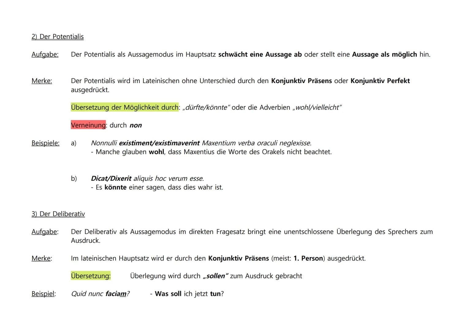 1) Der Optativ (erfüllbare und unerfüllbare Wunschsätze)
Aufgabe:
Merke:
Der Optativ drückt ein Begehren bzw. ein Wunsch aus. Dabei wird zwi