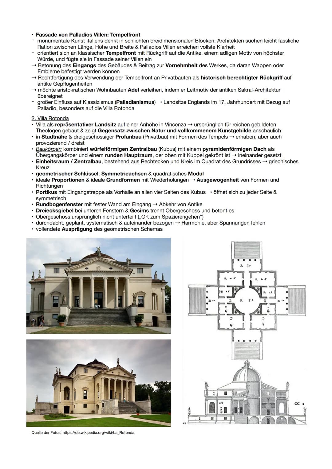 RENAISSANCE: ANDREA PALLADIO
1. Typische Merkmale der Renaissance
→ ,,Wiedergeburt" der Antike: bewusster Bezug auf die römische Antike u. a