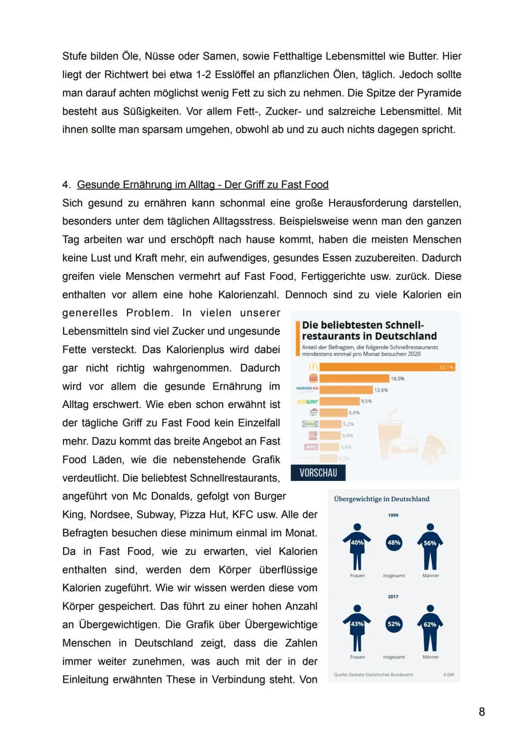 Thema:
Gesunde Ernährung -
Du bist was du isst
Thema Gesundheit 1. Einleitung...
2. Wichtigste Nahrungsbestandteile..
2.1 Kohlenhydrate...
2
