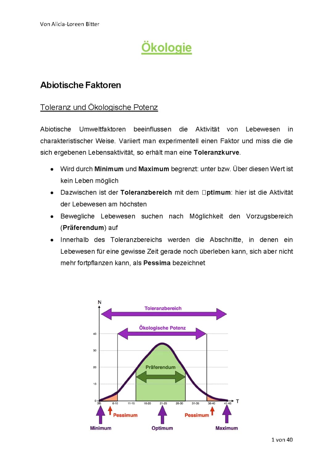 Alles über Physiologische und Ökologische Potenz in der Biologie