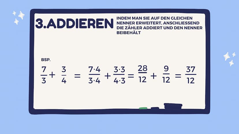 by maiouid
MARK
Rechenregeln
für Brüche
III 1. ERWEITERN
2.KÜRZEN
3. ADDIEREN
4. SUBTRAHIEREN
5.MULTIPLIZIEREN
6.DIVIDIEREN 1.ERWEITERN
BSP.
