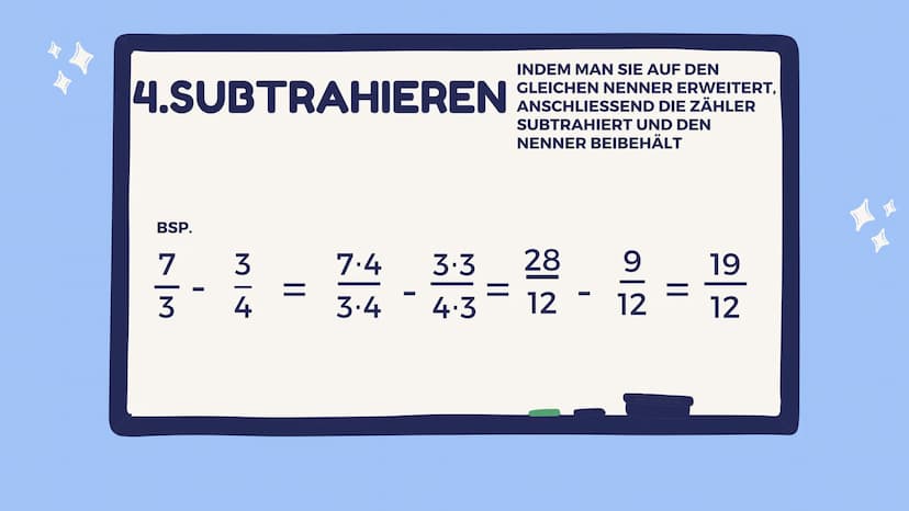 by maiouid
MARK
Rechenregeln
für Brüche
III 1. ERWEITERN
2.KÜRZEN
3. ADDIEREN
4. SUBTRAHIEREN
5.MULTIPLIZIEREN
6.DIVIDIEREN 1.ERWEITERN
BSP.
