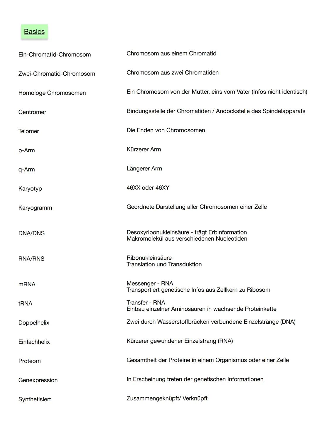 # Genetik Basics

Eukaryotisch

Lebewesen mit Zellkern

Protein(bio)synthese

Neubildung von Proteinen (Translation)

Isotop

Ungleiche Anza