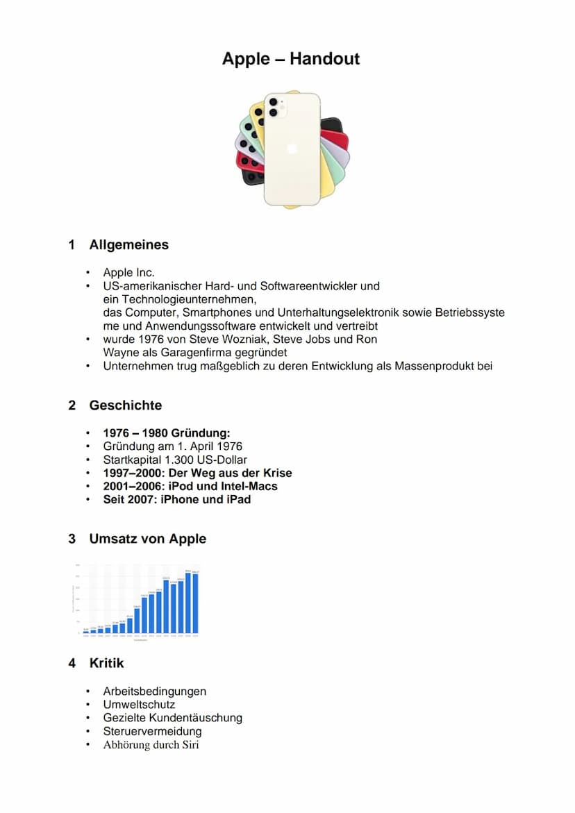 
<p>Apple Inc. ist ein US-amerikanischer Hard- und Softwareentwickler und ein Technologieunternehmen, das Computer, Smartphones und Unterhal