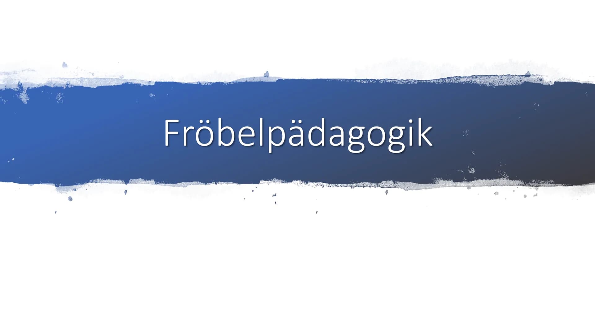 Fröbelpädagogik
1 ●
●
Gliederung
Entstehungsgeschichte
-Steckbrief
- Geschichte
-
Bild vom Kind
Grundannahmen / Ziele
- Grundannahme vom Kin