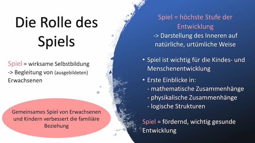 Fröbelpädagogik
1 ●
●
Gliederung
Entstehungsgeschichte
-Steckbrief
- Geschichte
-
Bild vom Kind
Grundannahmen / Ziele
- Grundannahme vom Kin