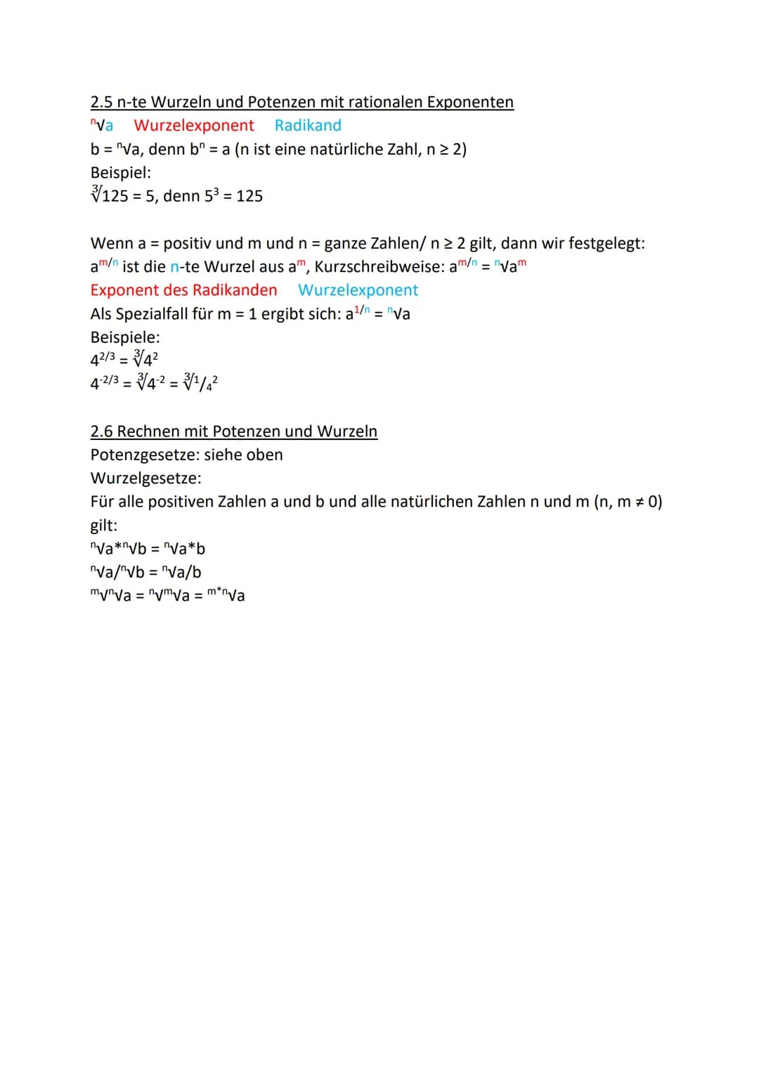 Mathearbeit Nr.2
Thema: Potenzen
2.1 Potenzen
an = Potenz Exponent Basis
Es gilt aº = 1 für a # o. (es wurde DO angewendet)
Kla-Po-Pu-Stri
B