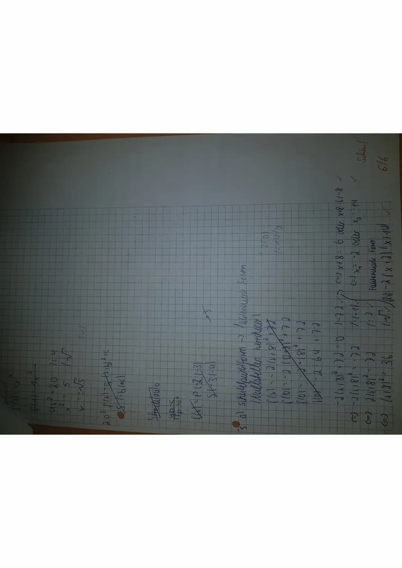 Klasse 912
Klassenarbeit Mathematik Nr. 3
Name: Cisa Holm
Thema:
Hilfsmittel: Taschenrechner (TI-Nspire CX)
Quadratische Funktionen und Glei