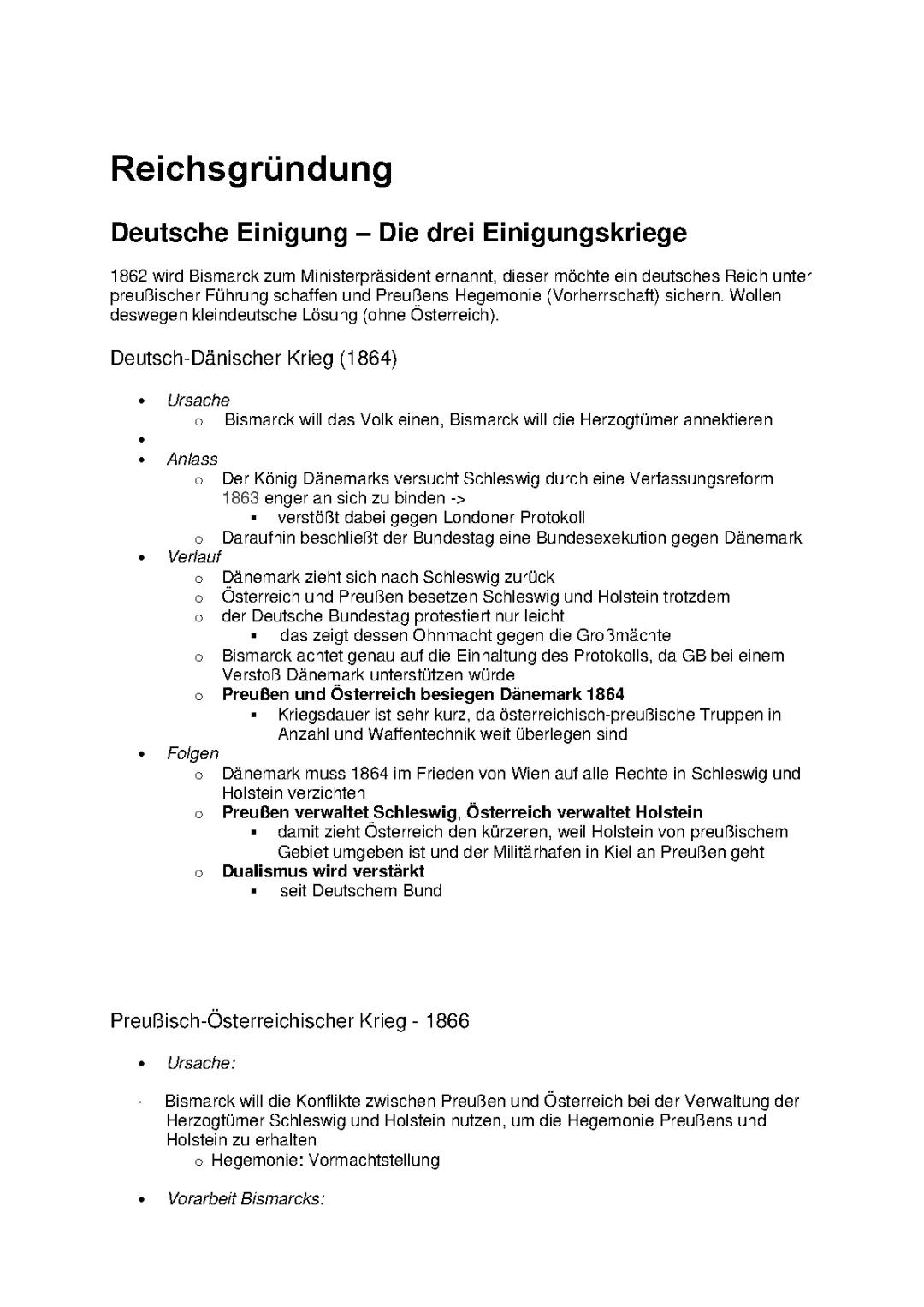 Reichsgründung 1871 - Zusammenfassung & Einigungskriege erklärt für Kids