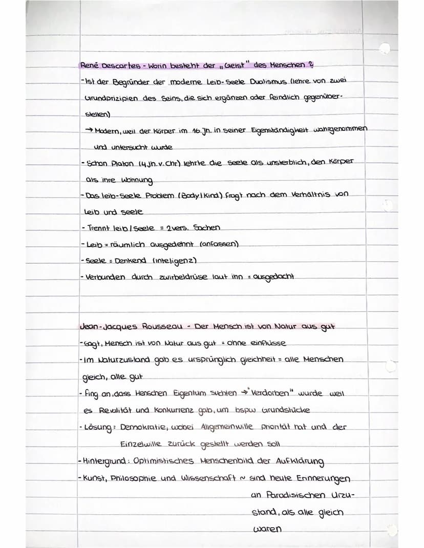 Q
J
Anthropiogie - Religion
Thomas Hobbes - Der Mensch ist von Natur aus böse
-Menschen machen sich gegenseitig Probleme ~ Unsicherheit, Ruh