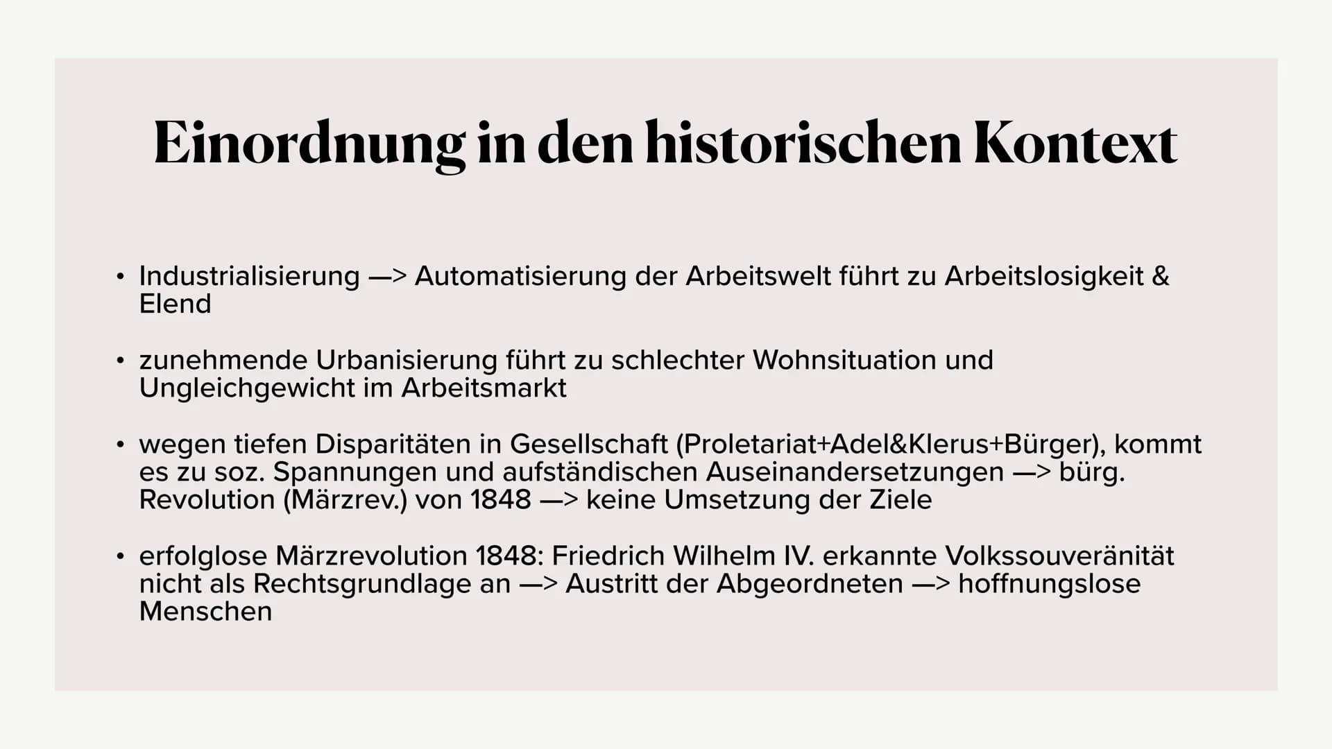 Die Epoche des
Realismus
Ästhetisierung des Wirklichen
(in Deutschland) ●
• Definition
Merkmale des Realismus
Einordnung in den historischen